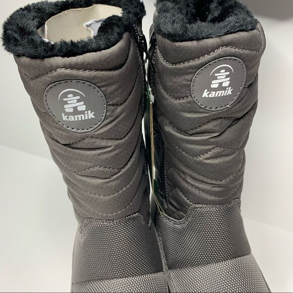 Kamik Chrissy Zip Gray Zip Up Waterproof Winter Boots womens size 5 - Picture 7 of 10